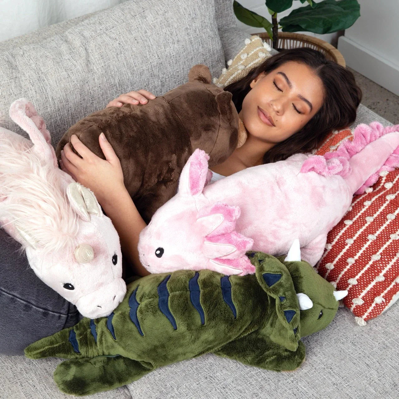 The Brease weighted stuffed animal collection