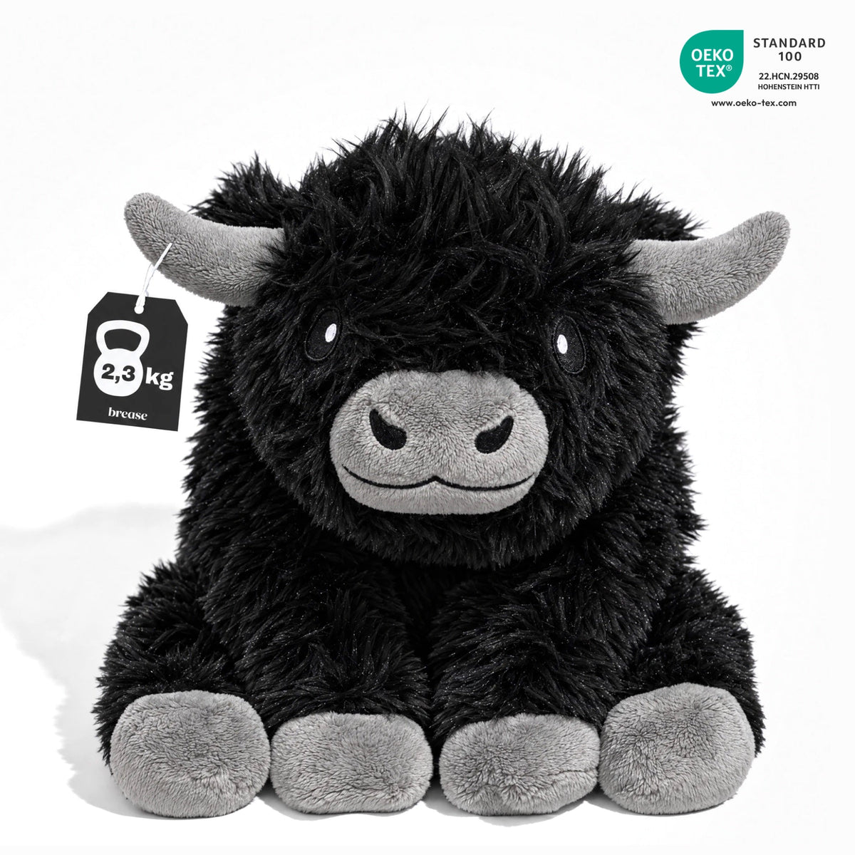 Weighted Highland Cow Black, 2.3 kg #Colour_Black
