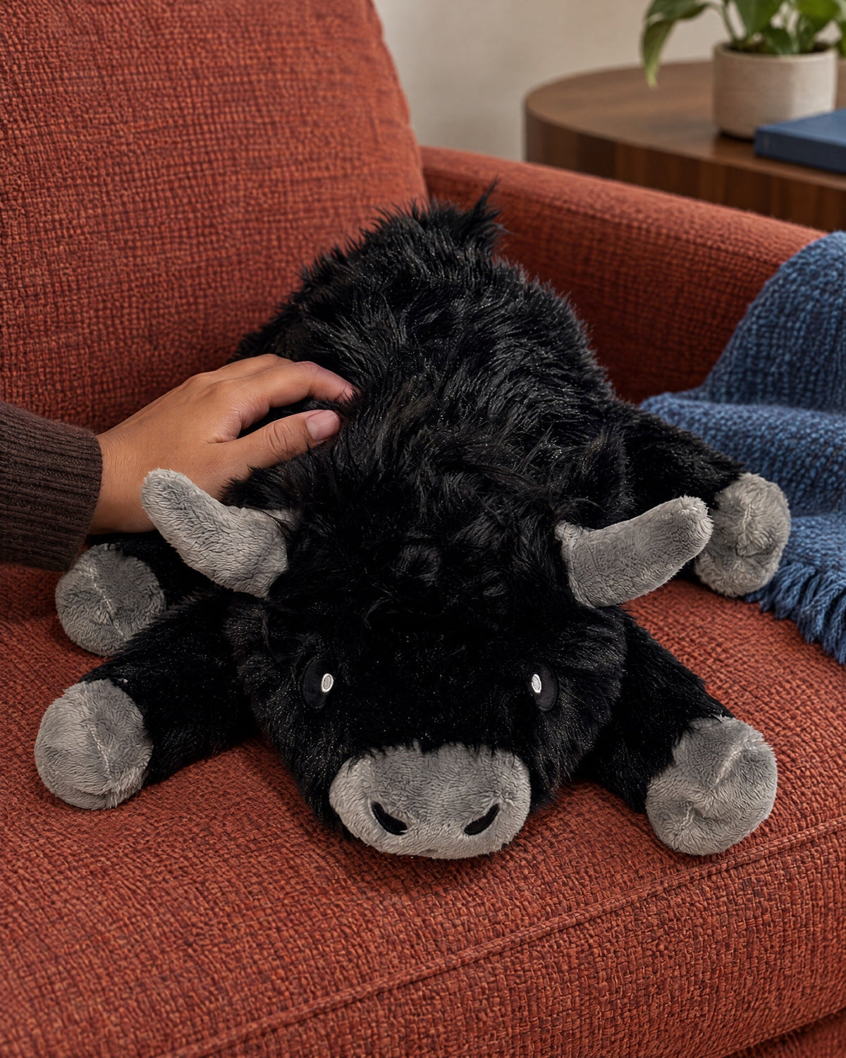 Weighted Highland Cow Black, 2.3 kg #Colour_Black