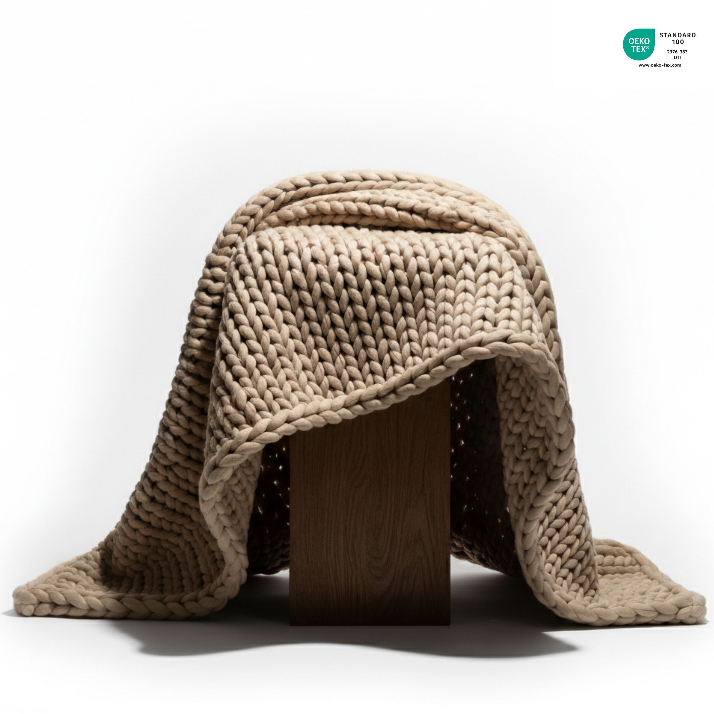 Handgestrickt Gewichtsdecke