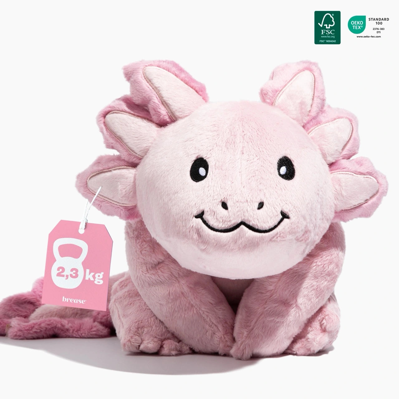 Brease Gewichtskuscheltier Axolotl 2 3 kg