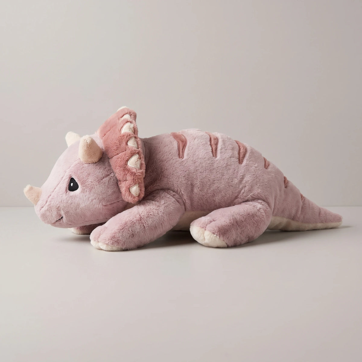 Weighted Dinosaur in Wild Rose, 2.3 kg, seen from the side #Colour_Wild Rose