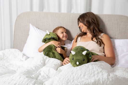 How to Introduce Your Child to the Weighted Stuffed Dino - Brease