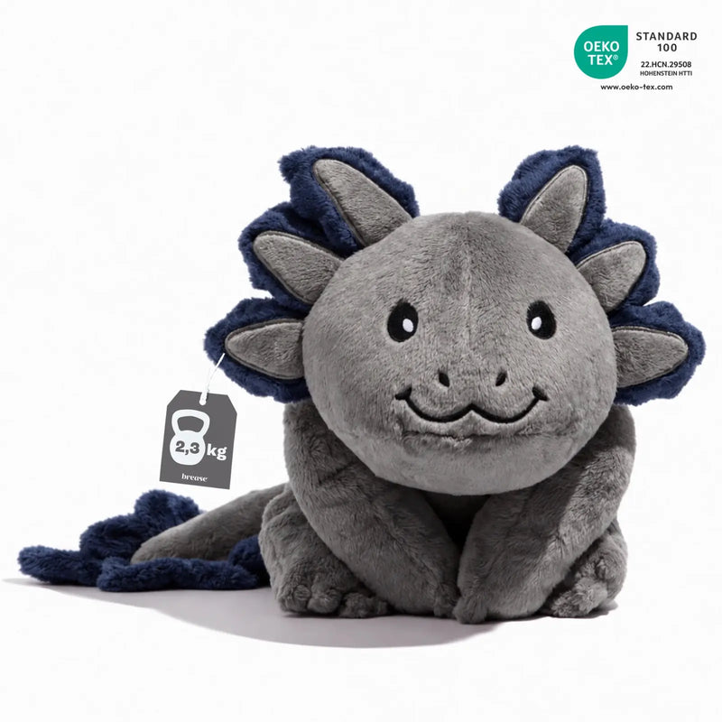 Weighted Axolotl in Blue Flame, 2.3 kg, seen from the front