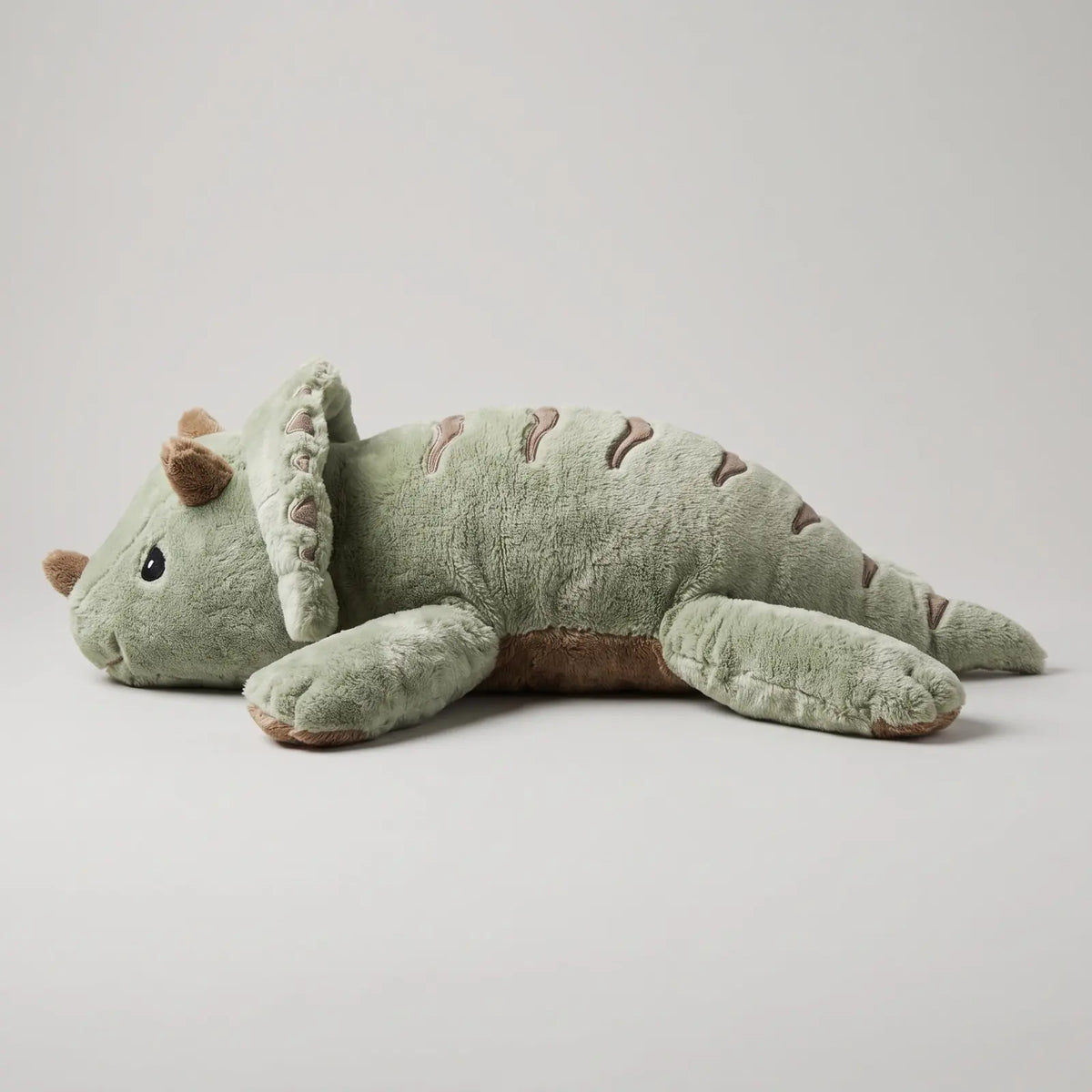 Weighted Dinosaur in Matcha, 2.3 kg, seen from the side