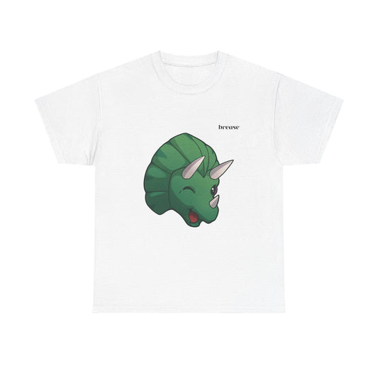 Brease Unisex-T-Shirt mit Smile-Motiv aus schwerer Baumwolle 