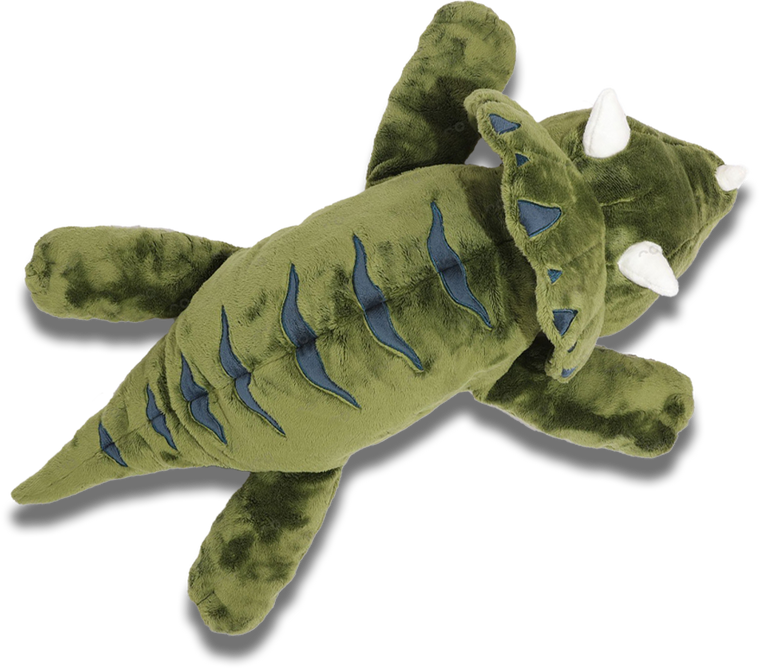 weighted dinosaur plush cute seen from above