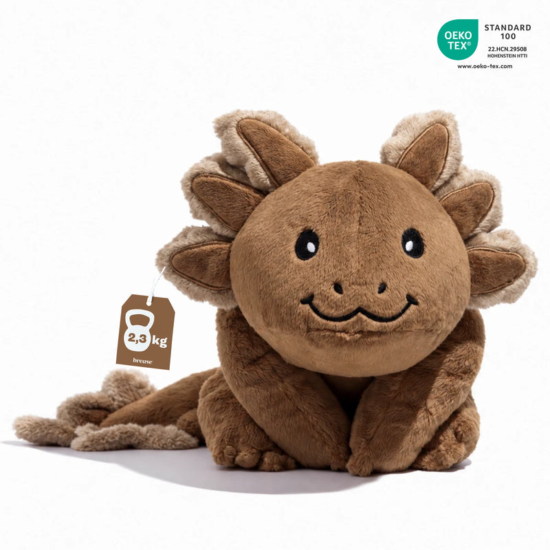 Tyngdgosedjur Axolotl 2,3 kg – Coffee