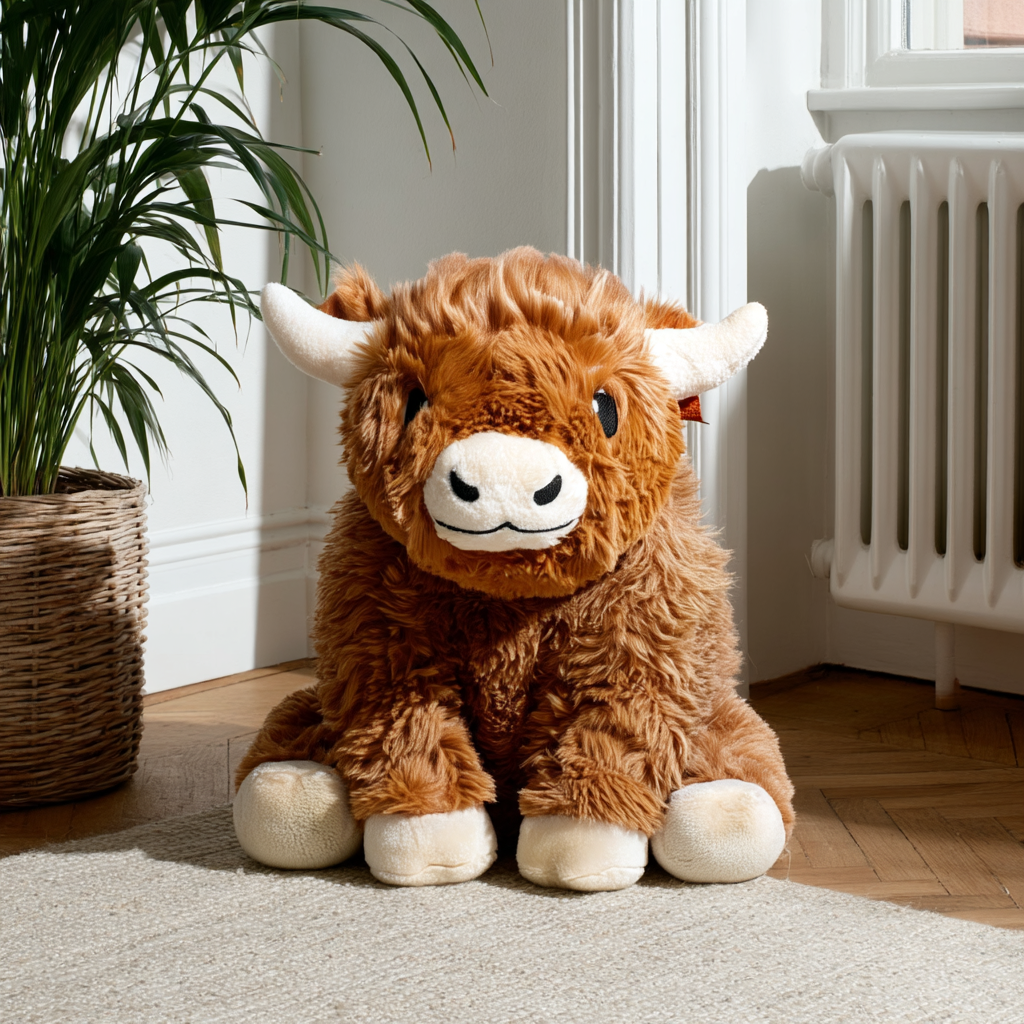 Wilberry Highland Kuh Plüschtier - Angezogen, Weich, Kuschelig, 46 Cm